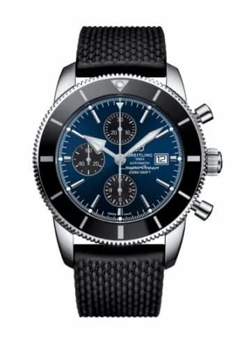 Breitling Superocean Heritage II 46 Chronograph Stainless Steel / Black / Blue / Rubber / Folding A13312121C1S1 — фото часов Breitling Superocean Heritage II 46 Chronograph Stainless Steel / Black / Blue / Rubber / Folding A13312121C1S1 — фото часов