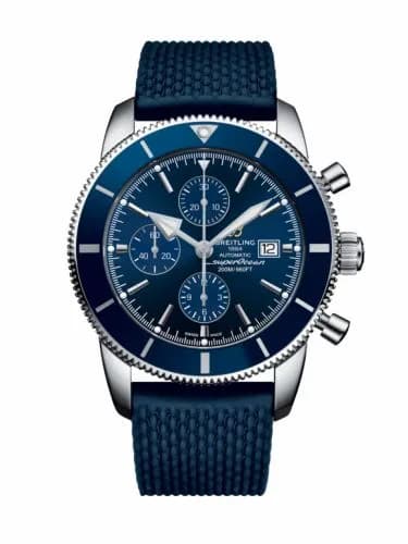 Breitling Superocean Heritage II 46 Chronograph Stainless Steel / Blue / Blue / Rubber / Pin A1331216/C963/277S — фото часов Breitling Superocean Heritage II 46 Chronograph Stainless Steel / Blue / Blue / Rubber / Pin A1331216/C963/277S — фото часов