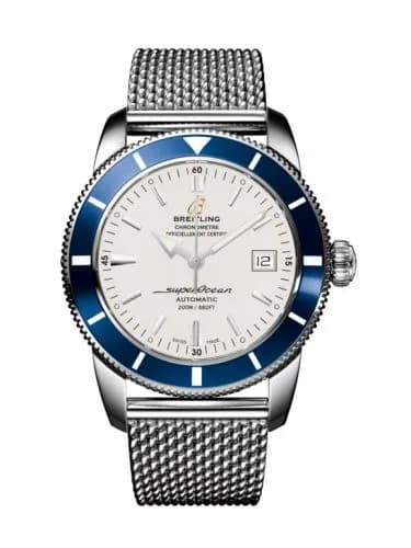 Breitling Superocean Heritage 42 Stainless Steel / Blue / Stratus Silver / Milanese A1732116|G717|154A — фото часов Breitling Superocean Heritage 42 Stainless Steel / Blue / Stratus Silver / Milanese A1732116|G717|154A — фото часов