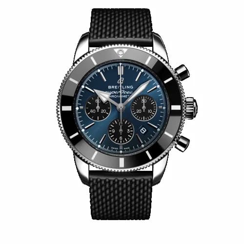 Breitling Superocean Heritage II B01 Chronograph 44 Stainless Steel / Blue / Rubber / Folding AB0162121C1S1 — фото часов Breitling Superocean Heritage II B01 Chronograph 44 Stainless Steel / Blue / Rubber / Folding AB0162121C1S1 — фото часов
