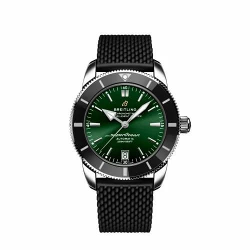 Breitling Superocean Heritage II 42 Stainless Steel / Green / Rubber / Folding AB2010121L1S1 — фото часов Breitling Superocean Heritage II 42 Stainless Steel / Green / Rubber / Folding AB2010121L1S1 — фото часов