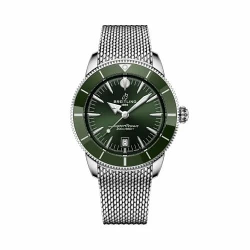 Breitling Superocean Heritage B31 Automatic 44 Stainless Steel / Green / Milanese AB3112361L1A1 — фото часов Breitling Superocean Heritage B31 Automatic 44 Stainless Steel / Green / Milanese AB3112361L1A1 — фото часов