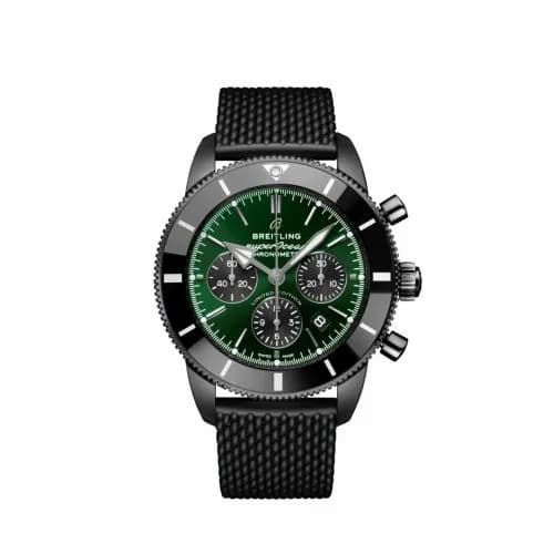Breitling Superocean Heritage II B01 Chronograph 44 Blacksteel / Green MB01621A1L1S1 — фото часов Breitling Superocean Heritage II B01 Chronograph 44 Blacksteel / Green MB01621A1L1S1 — фото часов