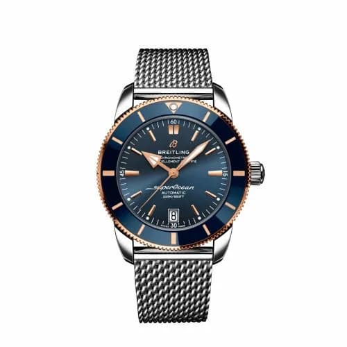 Breitling Superocean Heritage II B20 Automatic 42 Stainless Steel - Red Gold / Blue / Bracelet UB2010161C1A1 — фото часов Breitling Superocean Heritage II B20 Automatic 42 Stainless Steel - Red Gold / Blue / Bracelet UB2010161C1A1 — фото часов
