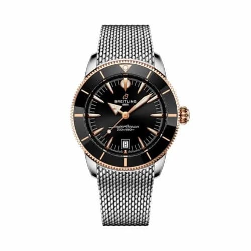 Breitling Superocean Heritage B31 Automatic 42 Stainless Steel - Red Gold / Black / Milanese UB3111241B1A1