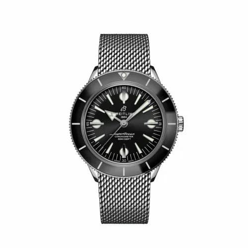 Breitling Superocean Heritage '57 Stainless Steel / Black / Mesh A10370121B1A1 — фото часов Breitling Superocean Heritage '57 Stainless Steel / Black / Mesh A10370121B1A1 — фото часов