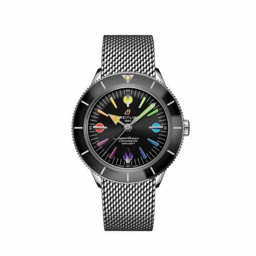 Breitling Superocean Heritage '57 Stainless Steel / Rainbow Boutique Limited Edition / Mesh A103701A1B1A1