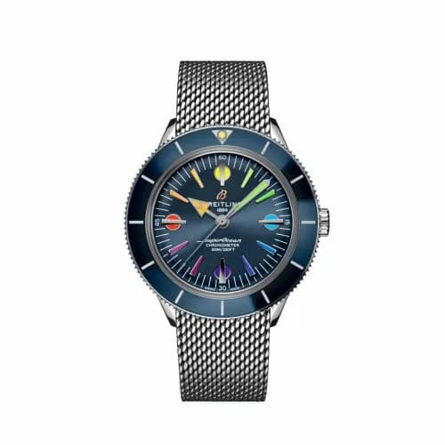 Breitling Superocean Heritage '57 Stainless Steel / Blue Rainbow / Mesh A103702A1C1A1