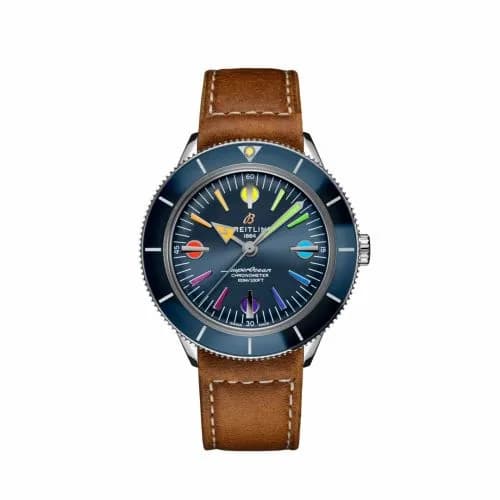Breitling Superocean Heritage '57 Stainless Steel / Blue Rainbow / Calf / Folding A103702A1C1X2