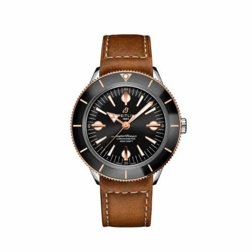 Breitling Superocean Heritage '57 Stainless Steel / Red Gold / Black / Calf / Pin U10370121B1X1