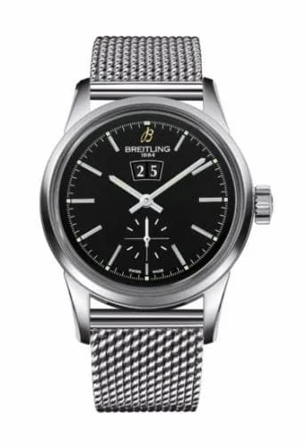 Breitling Transocean 38 Stainless Steel / Black / Bracelet A1631012/BD15/171A
