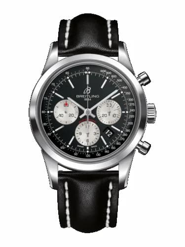 Breitling Transocean Chronograph Stainless Steel / Reverse Panda / Calf / Folding AB015212/BF26/436X/A20D.1