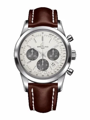 Breitling Transocean Chronograph Stainless Steel / Panda / Calf / Pin AB015212/G724/437X/A20BA.1