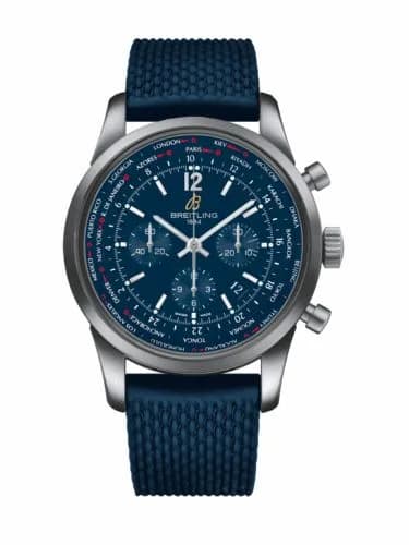 Breitling Transocean Chronograph экземплярime Pilot Stainless Steel / Blue / Rubber AB0510U9.C879.277S