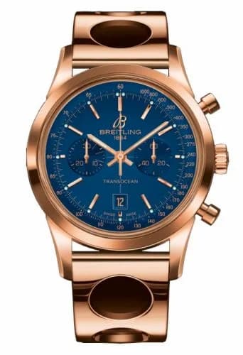 Breitling Transocean Chronograph 38 Gold / Blue / Racer R4131012.C863.223R
