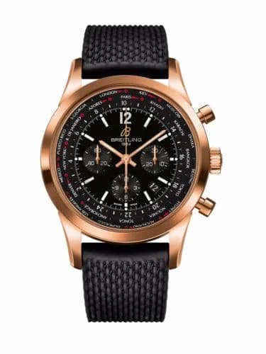 Breitling Transocean Chronograph экземплярime Pilot Red Gold / Black / Rubber RB0510U5.BC39.256S