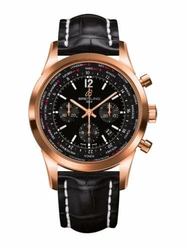 Breitling Transocean Chronograph экземплярime Pilot Red Gold / Black / Croco RB0510U5.BC39.760P