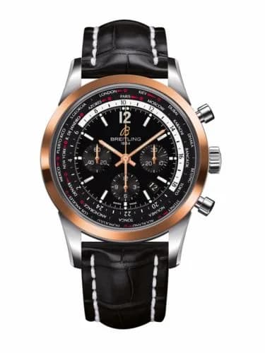 Breitling Transocean Chronograph экземплярime Pilot Stainless Steel / Red Gold / Black / Croco UB0510U4/BC26/760P
