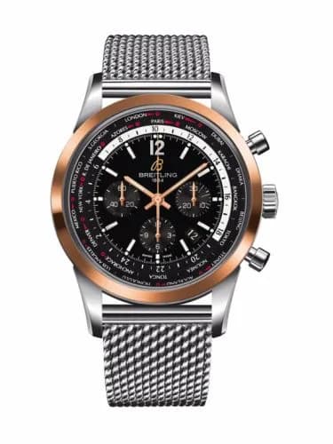 Breitling Transocean Chronograph экземплярime Pilot Stainless Steel / Red Gold / Black / Milanese UB0510U4.BC26.152A