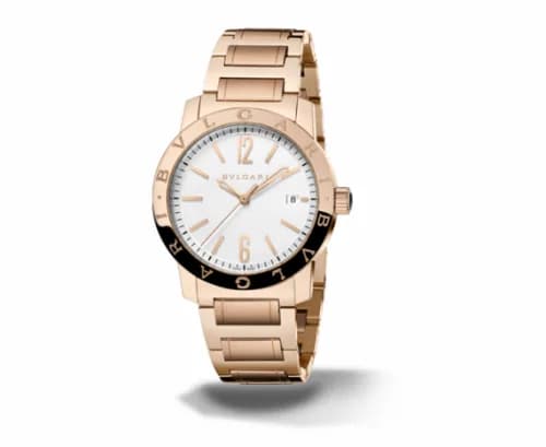 Bulgari Bulgari Solotempo 39 Pink Gold Silver Bracelet 102106