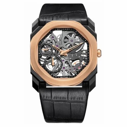 Bulgari Octo Finissimo Skeleton DLC / Rose Gold / Alligator 102469