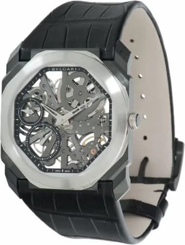 Bulgari Octo Finissimo Skeleton DLC / Platinum / Alligator 102636