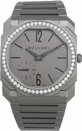 Bulgari Octo Finissimo Automatic Titanium / Diamond / Grey / Bracelet 103038 — фото часов Bulgari Octo Finissimo Automatic Titanium / Diamond / Grey / Bracelet 103038 — фото часов