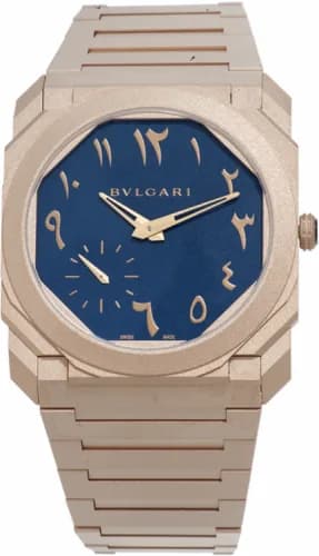 Bulgari Octo Finissimo Automatic Arabic Blue / Rose Gold 103300 — фото часов Bulgari Octo Finissimo Automatic Arabic Blue / Rose Gold 103300 — фото часов