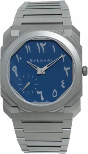Bulgari Octo Finissimo Automatic Arabic Blue / Titanium 103301 — фото часов Bulgari Octo Finissimo Automatic Arabic Blue / Titanium 103301 — фото часов