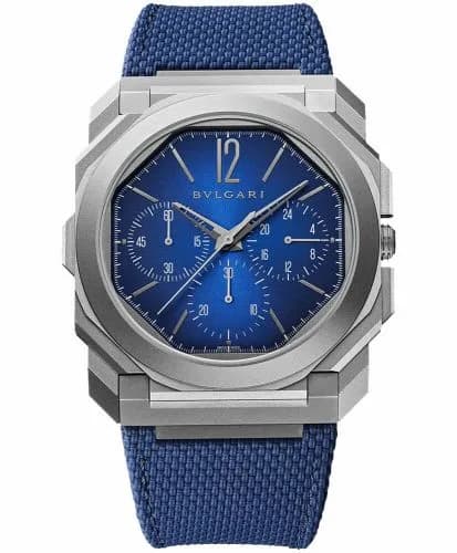 Bulgari Octo Finissimo Chronograph GMT Automatic / Titanium / Yoshida Blue 103889