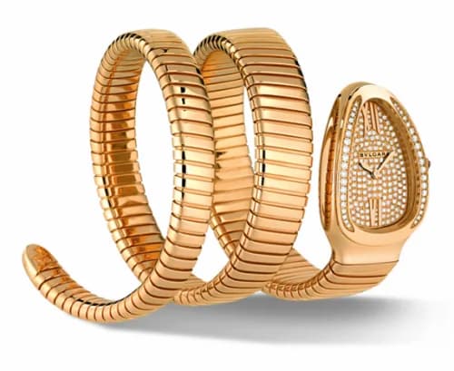Bulgari Serpenti Tubogas Pink Gold Diamond Double Tour 101956 — фото часов Bulgari Serpenti Tubogas Pink Gold Diamond Double Tour 101956 — фото часов