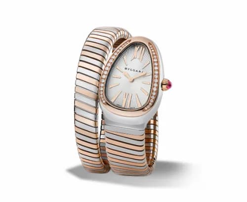 Bulgari Serpenti Tubogas Two Tone Silver Diamond 102237 — фото часов Bulgari Serpenti Tubogas Two Tone Silver Diamond 102237 — фото часов