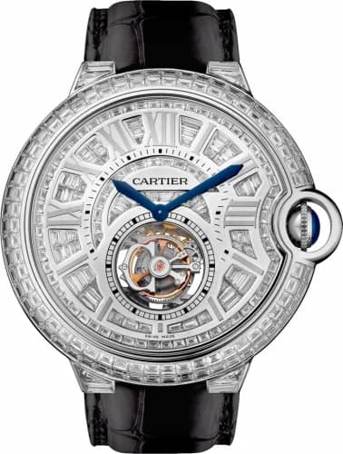 Cartier Ballon Blue de Cartier 46 Flying Tourbillon White Gold / Diamond HPI00586 — фото часов Cartier Ballon Blue de Cartier 46 Flying Tourbillon White Gold / Diamond HPI00586 — фото часов