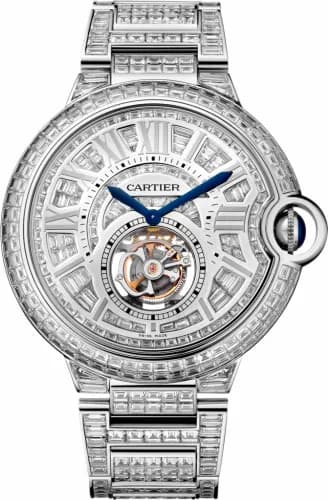 Cartier Ballon Blue de Cartier 46 Flying Tourbillon White Gold / Diamond / Bracelet HPI00683