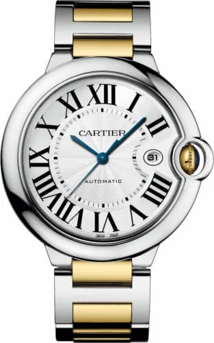 Cartier Ballon Blue de Cartier 42 Automatic Stainless Steel / Yellow Gold / Silver / Bracelet W2BB0022 — фото часов Cartier Ballon Blue de Cartier 42 Automatic Stainless Steel / Yellow Gold / Silver / Bracelet W2BB0022 — фото часов