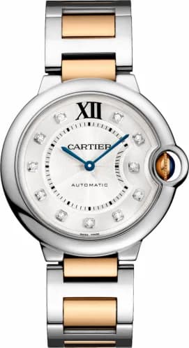 Cartier Ballon Blue de Cartier 36 Automatic Stainless Steel / Pink Gold / Diamond / Bracelet W3BB0018 — фото часов Cartier Ballon Blue de Cartier 36 Automatic Stainless Steel / Pink Gold / Diamond / Bracelet W3BB0018 — фото часов
