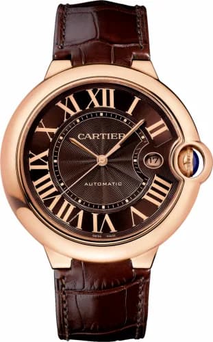 Cartier Ballon Blue de Cartier 42 Automatic Pink Gold / Chocolate W6920037 — фото часов Cartier Ballon Blue de Cartier 42 Automatic Pink Gold / Chocolate W6920037 — фото часов