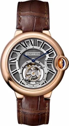 Cartier Ballon Blue de Cartier 39 Flying Tourbillon Pink Gold / Grey W6920104