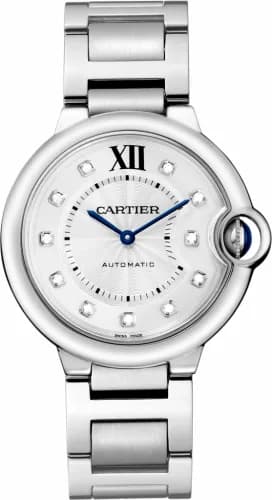 Cartier Ballon Blue de Cartier 36 Automatic Stainless Steel / Diamond / Bracelet WE902075 — фото часов Cartier Ballon Blue de Cartier 36 Automatic Stainless Steel / Diamond / Bracelet WE902075 — фото часов