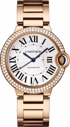 Cartier Ballon Blue de Cartier 36 Automatic Pink Gold / Diamonds / Bracelet WJBB0005 — фото часов Cartier Ballon Blue de Cartier 36 Automatic Pink Gold / Diamonds / Bracelet WJBB0005 — фото часов