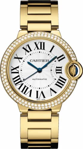 Cartier Ballon Blue de Cartier 36 Automatic Yellow Gold / Diamonds / Bracelet WJBB0007 — фото часов Cartier Ballon Blue de Cartier 36 Automatic Yellow Gold / Diamonds / Bracelet WJBB0007 — фото часов