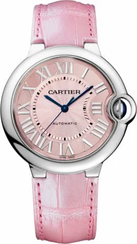 Cartier Ballon Blue de Cartier 36 Automatic Stainless Steel / Pink WSBB0007 — фото часов Cartier Ballon Blue de Cartier 36 Automatic Stainless Steel / Pink WSBB0007 — фото часов
