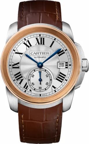 Cartier Calibre de Cartier 38 Stainless Steel / Pink Gold / Silver W2CA0002 — фото часов Cartier Calibre de Cartier 38 Stainless Steel / Pink Gold / Silver W2CA0002 — фото часов