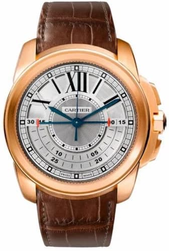 Cartier Calibre de Cartier Central Chronograph Pink Gold / Silver W7100004 — фото часов Cartier Calibre de Cartier Central Chronograph Pink Gold / Silver W7100004 — фото часов