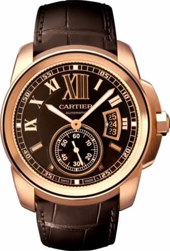 Cartier Calibre de Cartier 42 Pink Gold / Chocolate W7100007 — фото часов Cartier Calibre de Cartier 42 Pink Gold / Chocolate W7100007 — фото часов