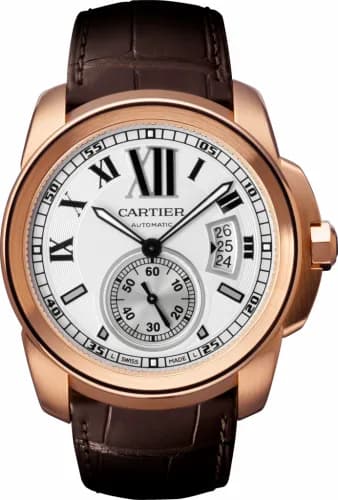 Cartier Calibre de Cartier 42 Pink Gold / Silver W7100009 — фото часов Cartier Calibre de Cartier 42 Pink Gold / Silver W7100009 — фото часов