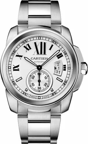 Cartier Calibre de Cartier 42 Stainless Steel / Silver / Bracelet W7100015 — фото часов Cartier Calibre de Cartier 42 Stainless Steel / Silver / Bracelet W7100015 — фото часов