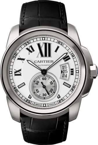 Cartier Calibre de Cartier 42 Stainless Steel / Silver W7100037 — фото часов Cartier Calibre de Cartier 42 Stainless Steel / Silver W7100037 — фото часов