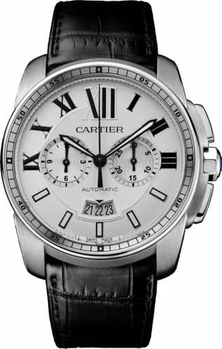Cartier Calibre de Cartier Chronograph Stainless Steel / Silver W7100046 — фото часов Cartier Calibre de Cartier Chronograph Stainless Steel / Silver W7100046 — фото часов