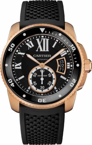 Cartier Calibre de Cartier Diver Pink Gold / Black W7100052 — фото часов Cartier Calibre de Cartier Diver Pink Gold / Black W7100052 — фото часов